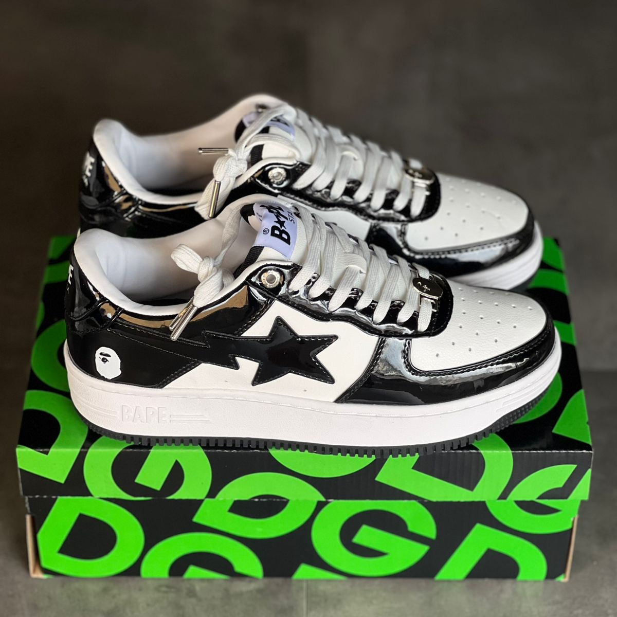Bape STA Low Negra y Blanca | Hombre