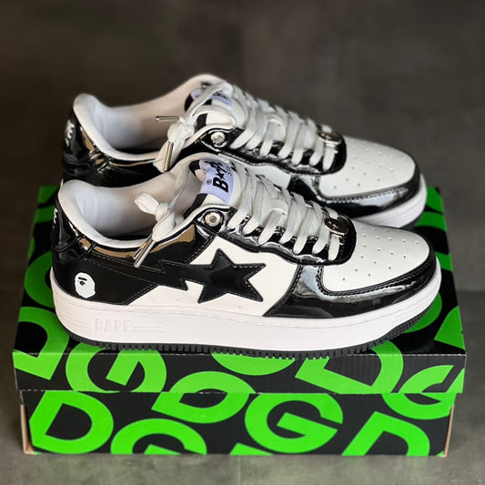Bape STA Low Negra y Blanca | Hombre