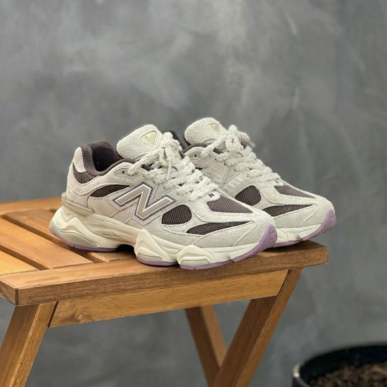 New Balance 9060 Gris Cafe Cordon Peludo | Dama
