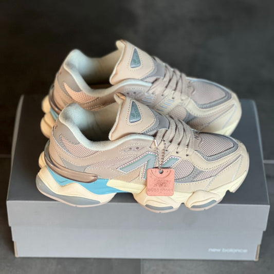 New Balance 9060 Beige con Talon Azul | Dama