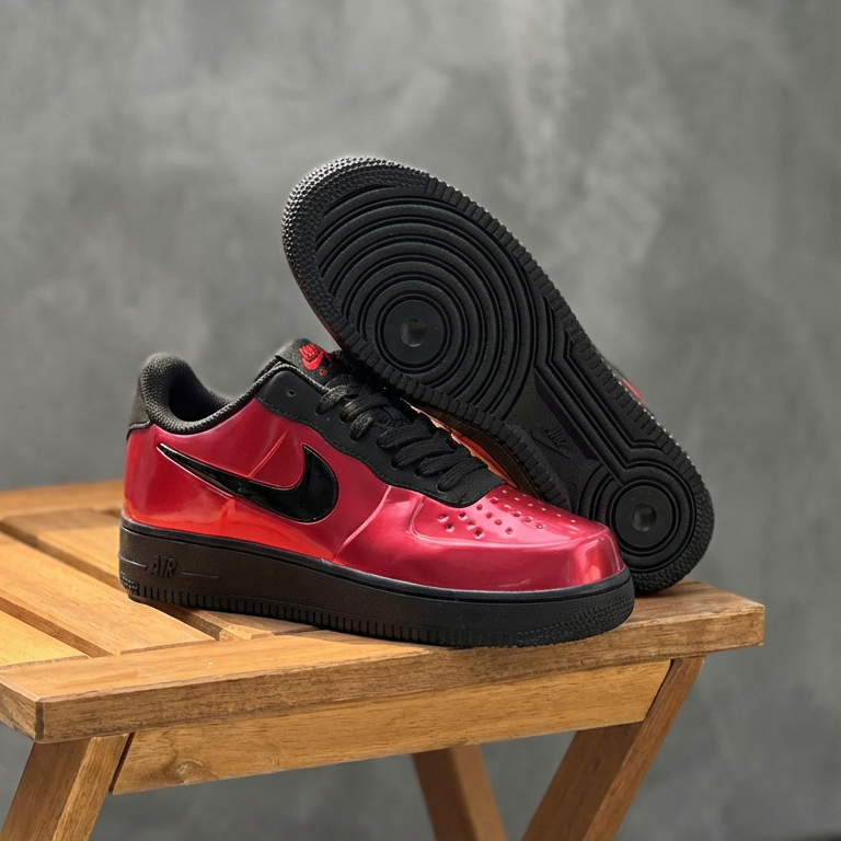 Nike Air Force one Rojo charol | Hombre