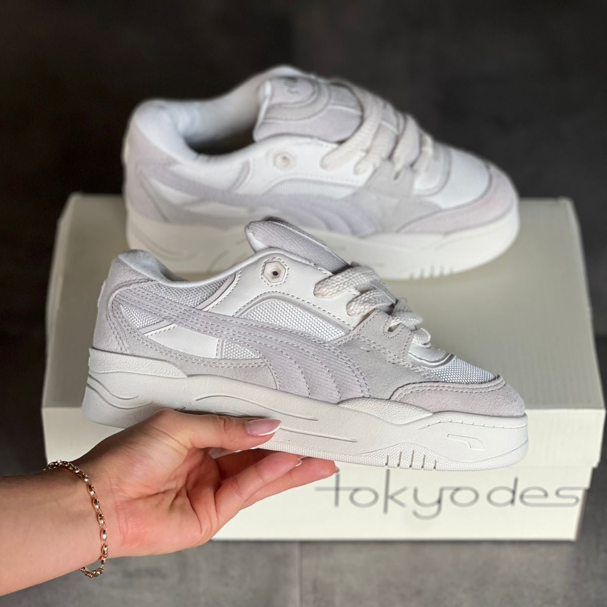 Puma Retro lux 180 Beige y Blanco | Hombre y Dama