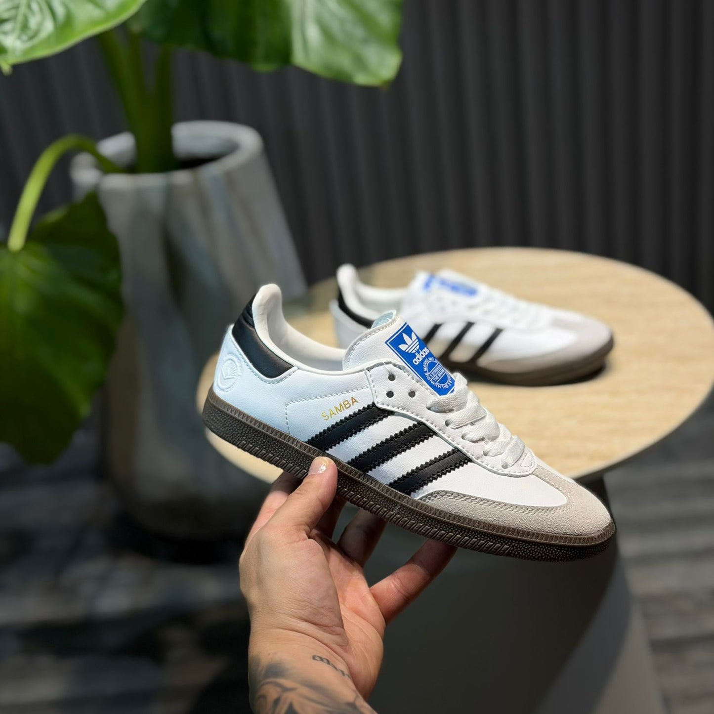 Adidas Samba Blanco y Negro | Dama