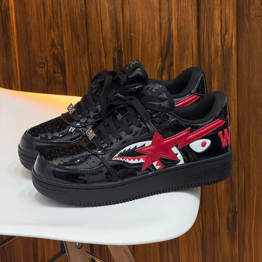 Bape Sta Low Negro con Rojo | Hombre