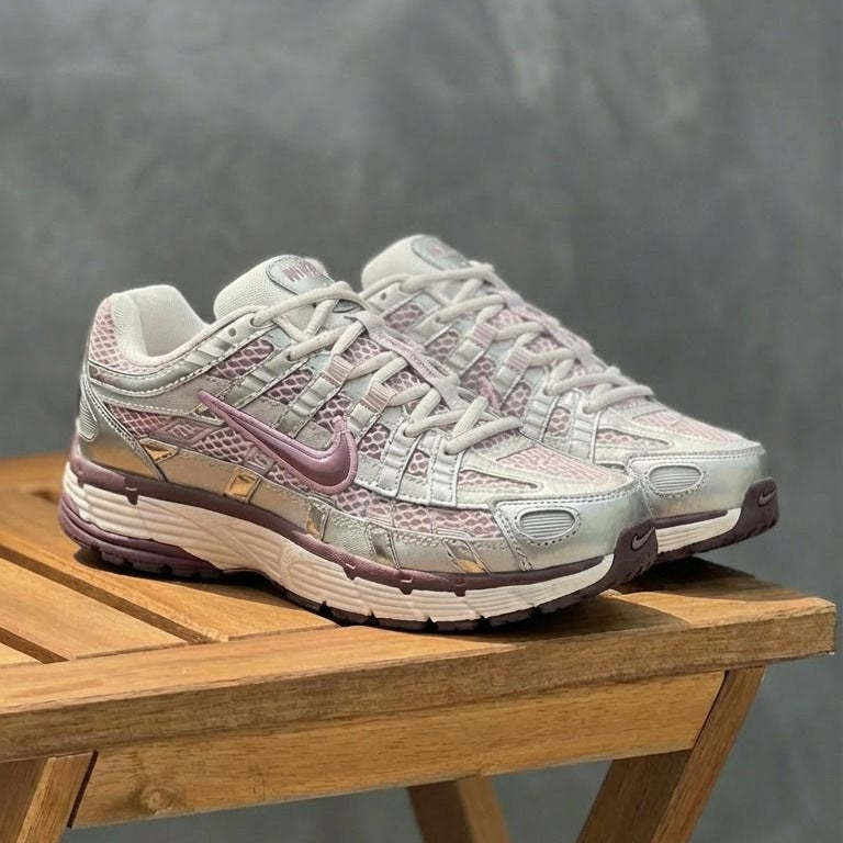 Nike P6000 Plateada Rosa | Dama