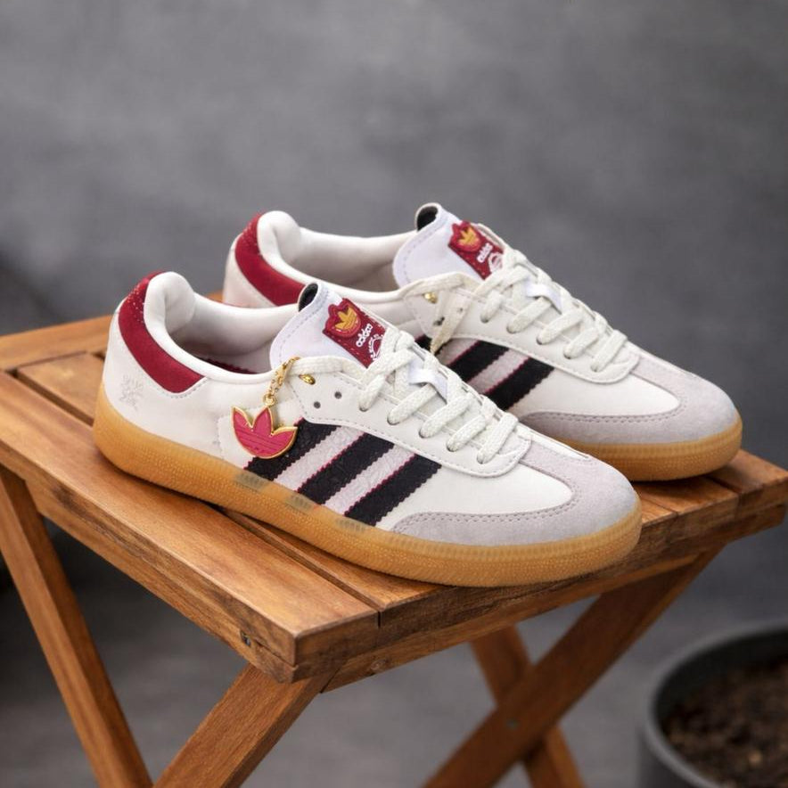 Adidas Samba OG Snake Blanca y Roja | Dama