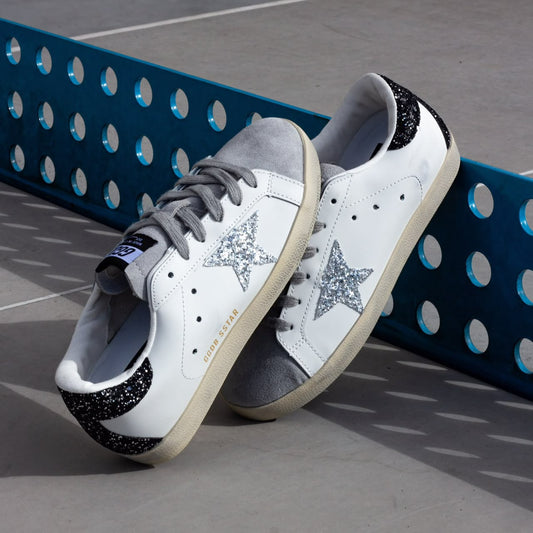 GOLDEN GOOSE ESTRELLA PLATEADA CORDON GRIS | DAMA