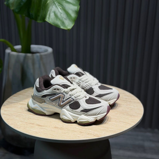 New Balance 9060 Gris Cafe Cordon Peludo | Dama