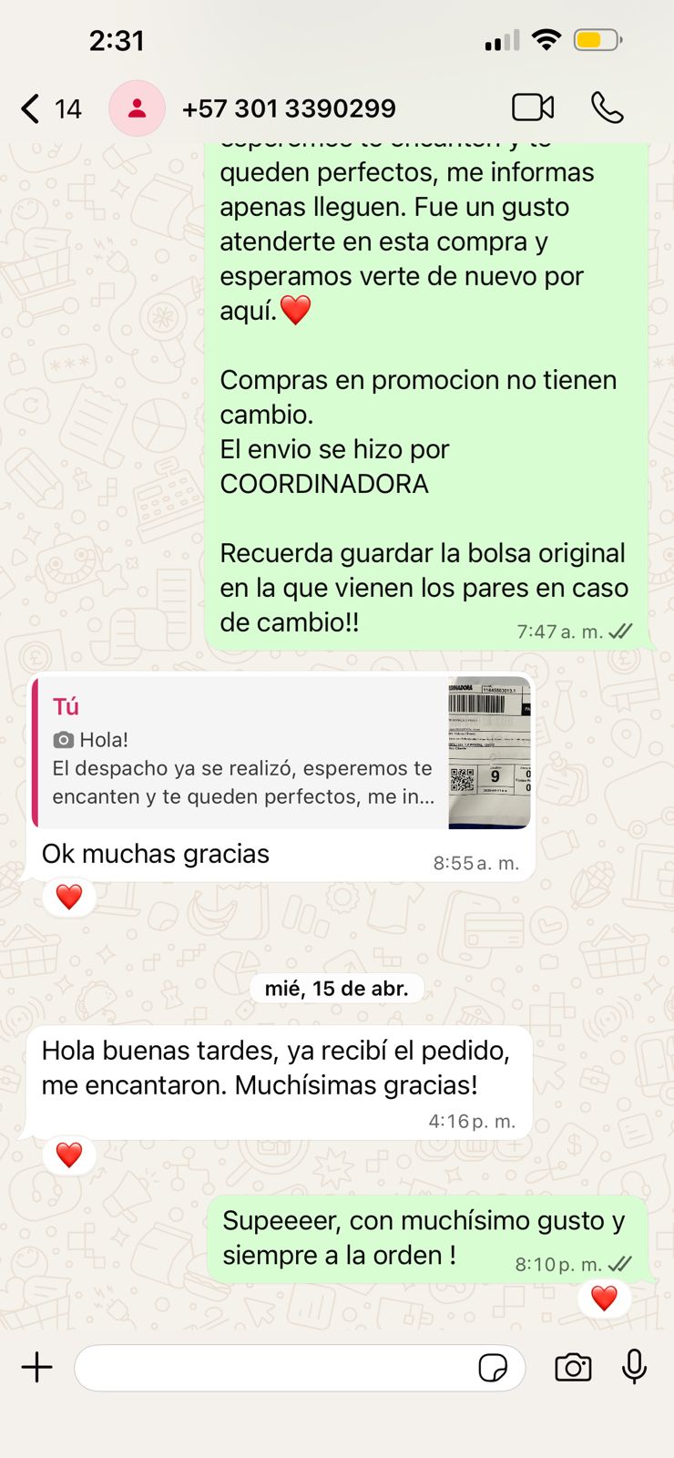 Cliente satisfecho